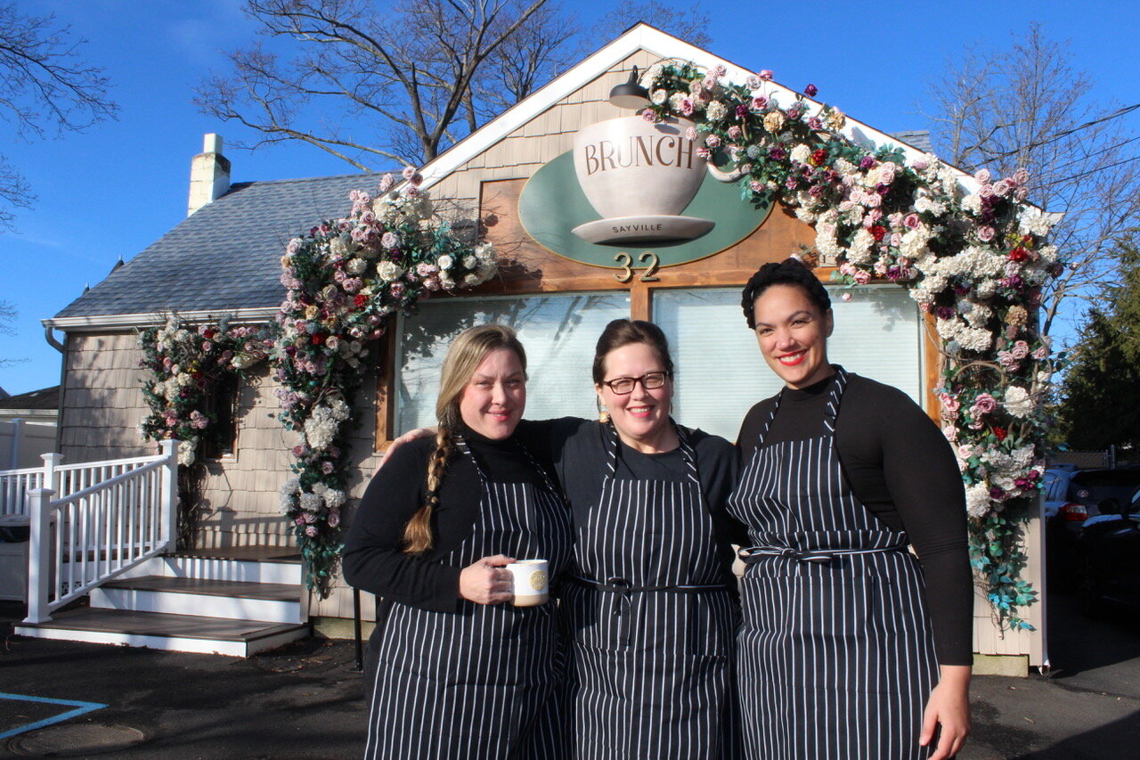 Brunch owner and cook Michelle Panciarello (left) with colleagues, cook /manager Heather Flaherty (middle) and hostess/manager Brianne Bailey (right).